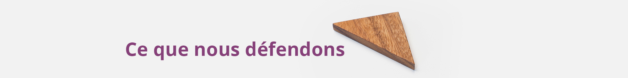 Nous défendons cela
